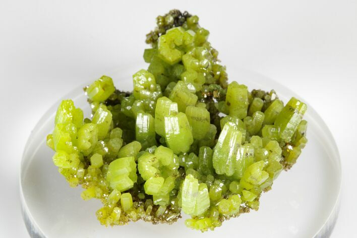 Apple-Green Pyromorphite Crystal Cluster - China #179726